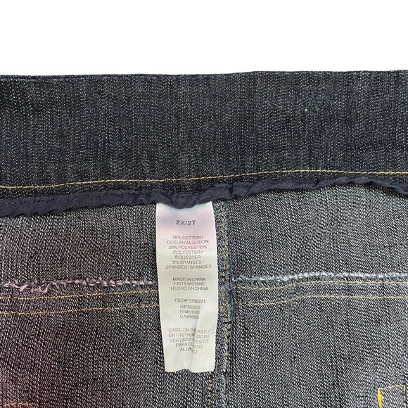 STRETCH DARK BLUE WOMENS JEANS Size 2X/2T Straight Leg - Picture 6 of 12